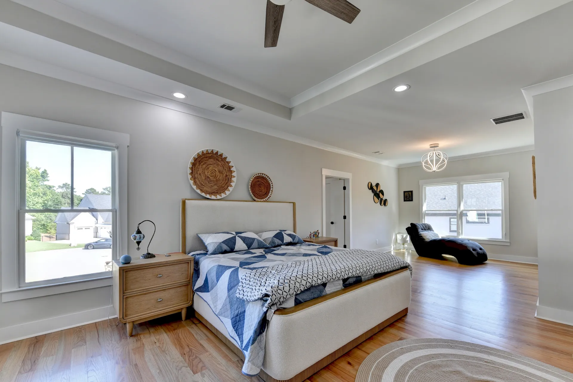 Spacious primary bedroom