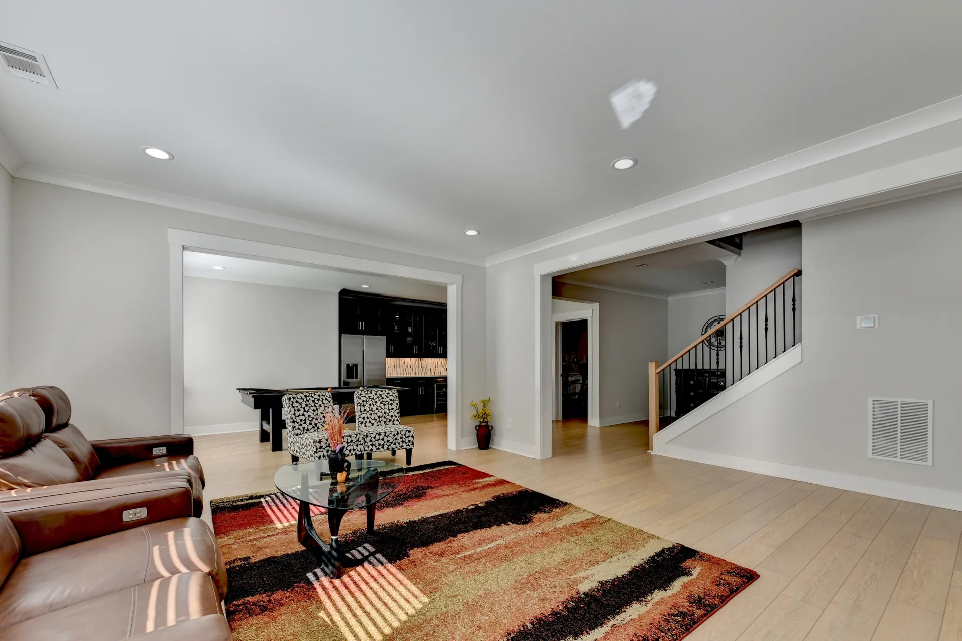 Finished daylight terrace-level recreation room